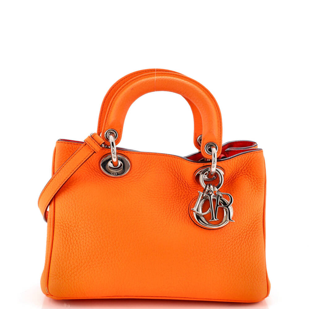 Christian Dior Mini Diorissimo Tote Pebbled Leather